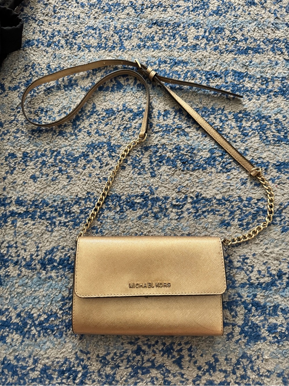 Michael Kors Metallic Gold Crossbody